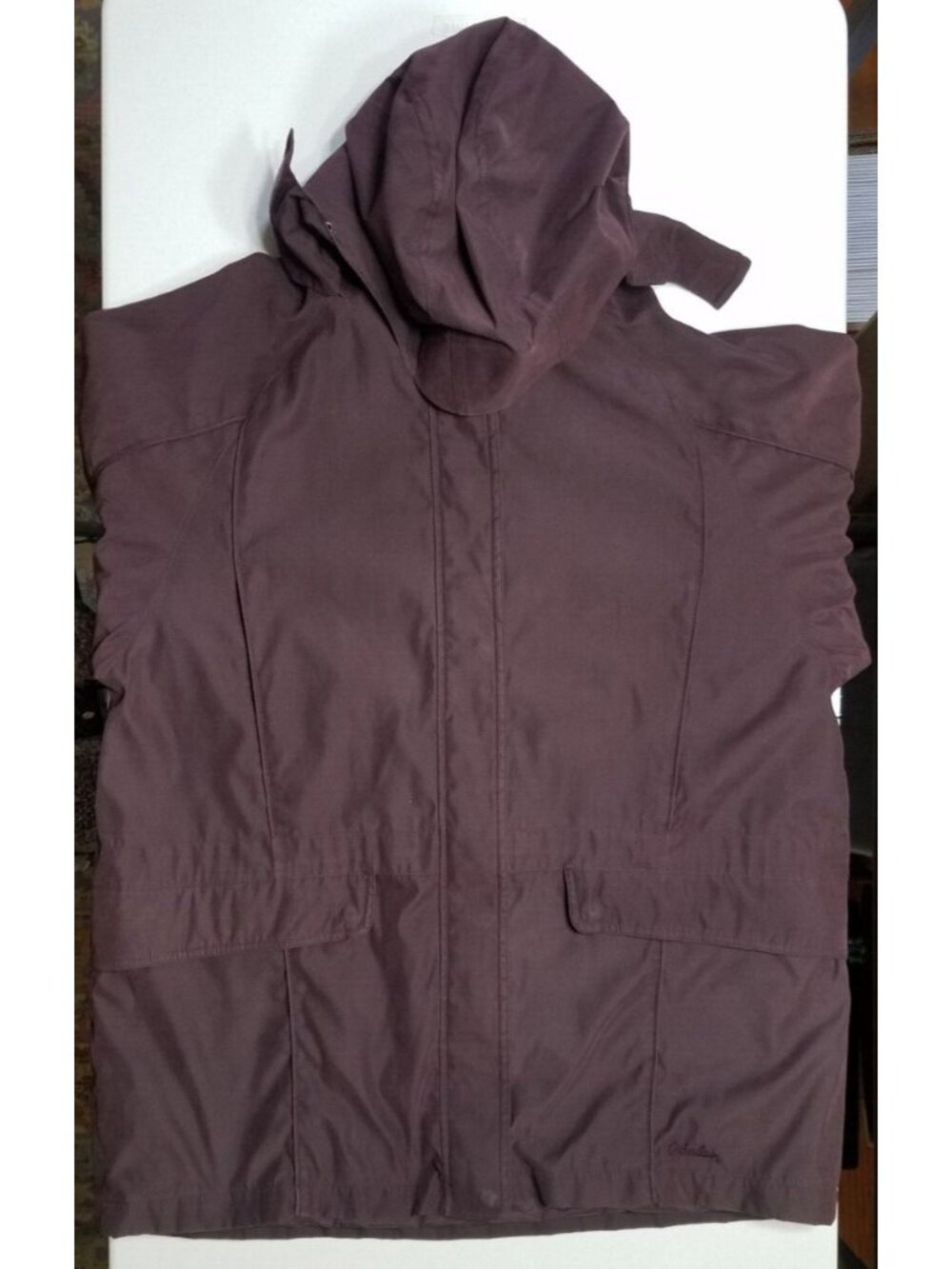 Cabela's Purple Double Zip Hooded Lined Parka Jacket Coat Outdoor Women's L Reg